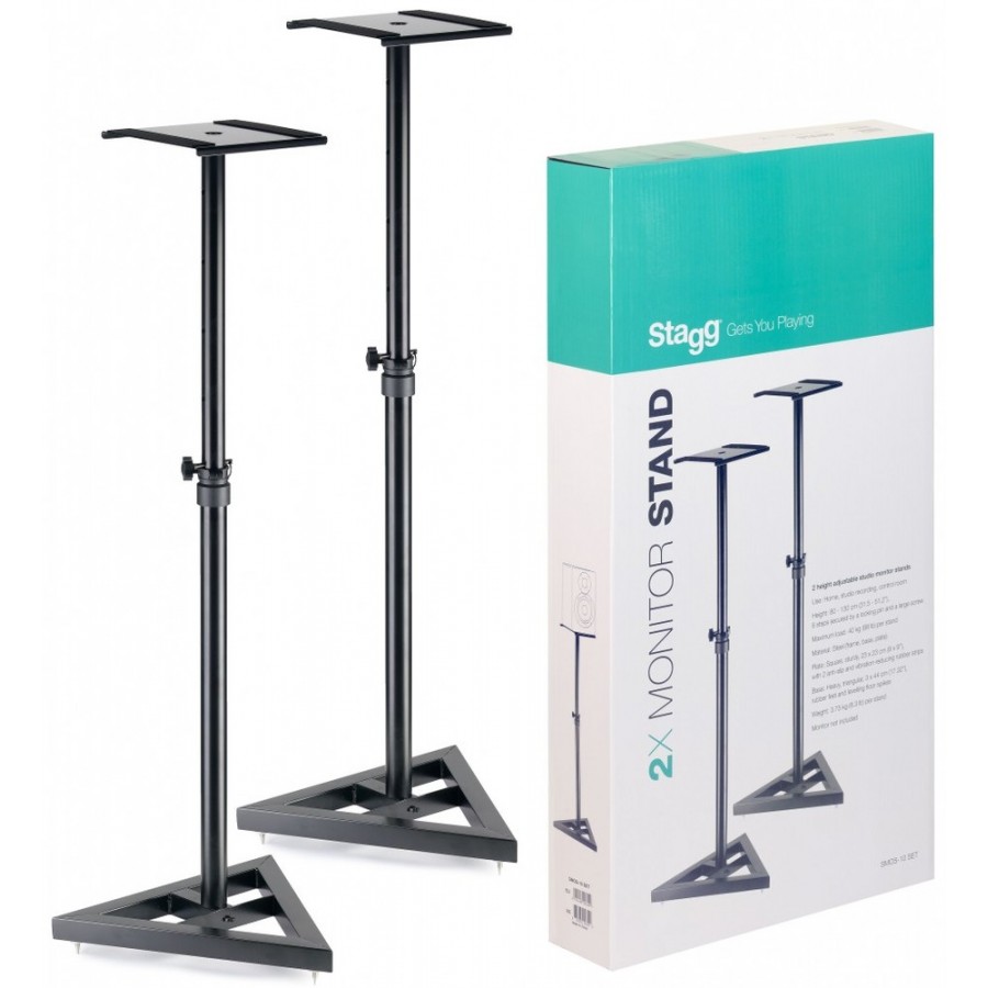 Stagg SMOS-10SET Studio Monitor Stand (Pair)